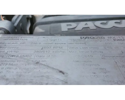 PACCAR MX-13 EPA 17 ENGINE ASSEMBLY