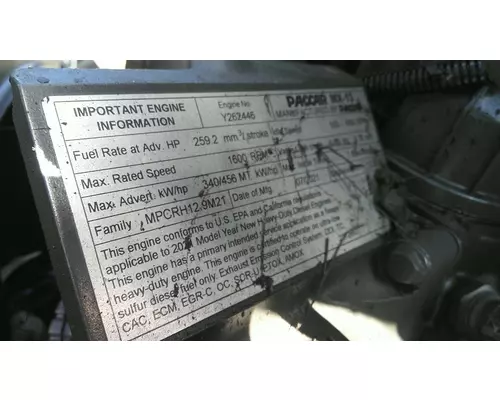 PACCAR MX-13 EPA 21 ENGINE ASSEMBLY