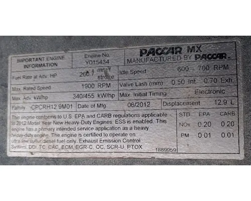 PACCAR MX-13-EPA10 Engine Assembly