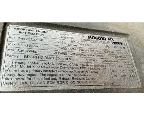PACCAR MX-13-EPA10 Engine Assembly