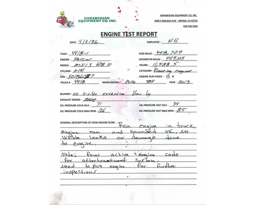 PACCAR MX-13-EPA10 Engine Assembly