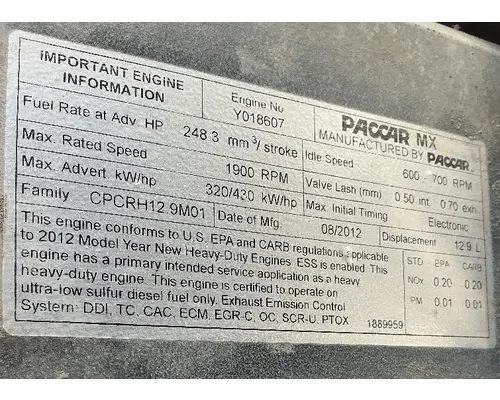 PACCAR MX-13-EPA10 Engine Assembly