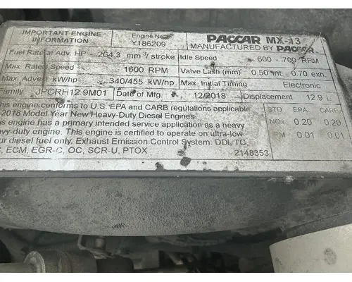 PACCAR MX-13-EPA13 Engine Assembly