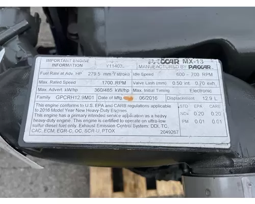 PACCAR MX-13 Engine Assembly