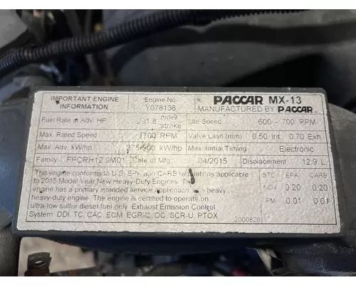 PACCAR MX-13 Engine Assembly