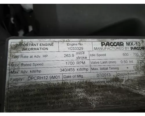 PACCAR MX-13 Engine Assembly