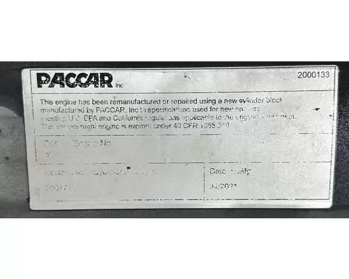 PACCAR MX-13 Engine Assembly