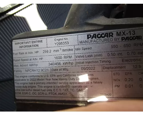 PACCAR MX-13 Engine Assembly