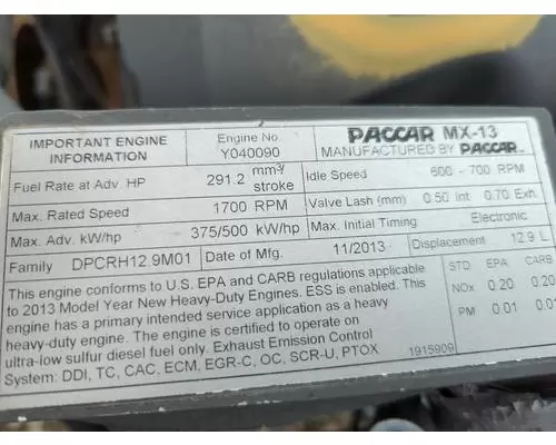 PACCAR MX-13 Engine Assembly