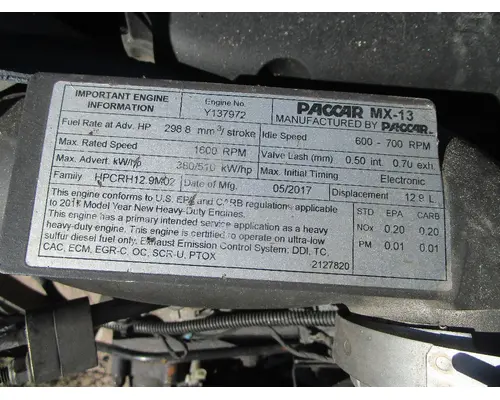 PACCAR MX-13 Engine Assembly
