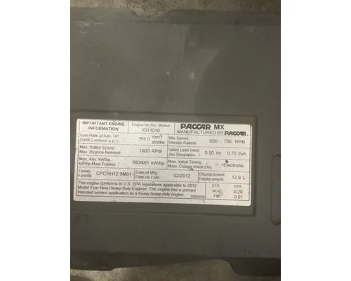 PACCAR MX 13 Valve Cover
