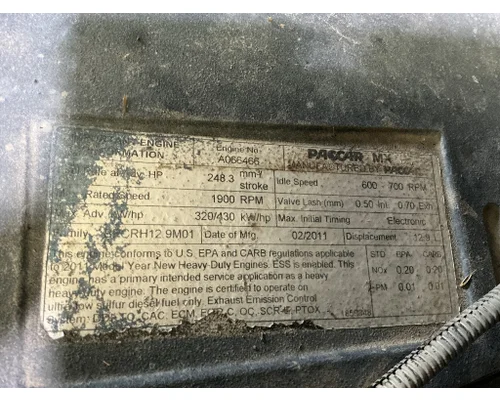 PACCAR MX13 EPA10 Engine Assembly