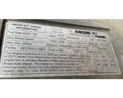 PACCAR MX13 EPA10 Engine Assembly