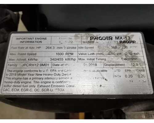 PACCAR MX13 Engine Assembly