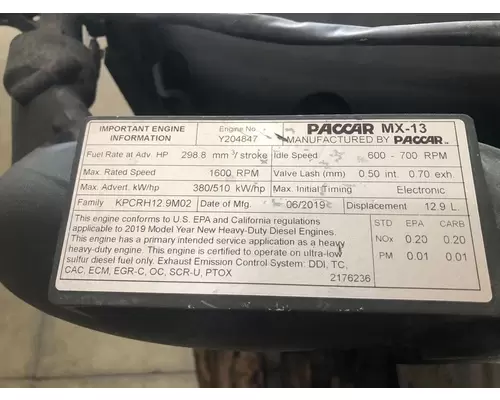 PACCAR MX13 Engine Assembly
