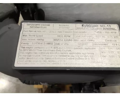 PACCAR MX13 Engine Assembly