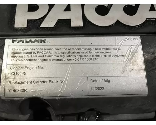 PACCAR MX13 Engine Assembly