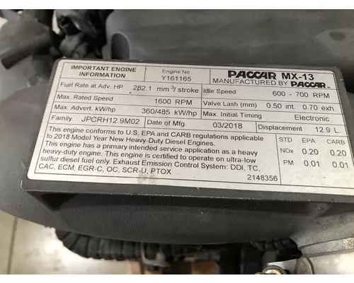 PACCAR MX13 Engine Assembly