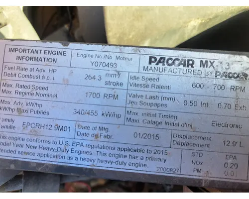 PACCAR MX13 Engine Assembly