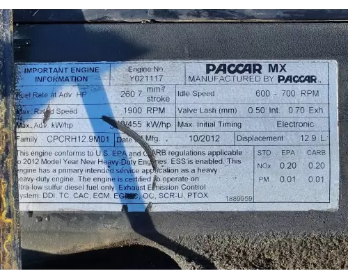 PACCAR MX13 Engine Assembly