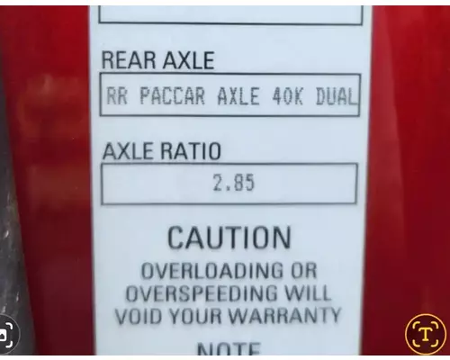PACCAR Other Axle Assembly, Rear