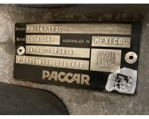 PACCAR PO16F112C Transmission Assembly