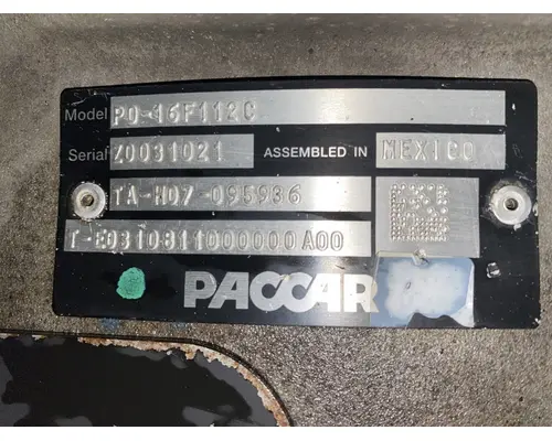 PACCAR PO16F112C Transmission Assembly