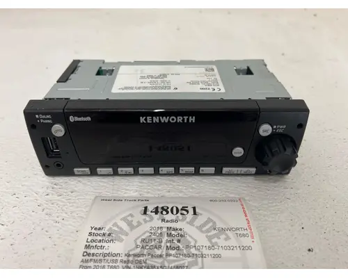 PACCAR PP107180-7103211200 Radio