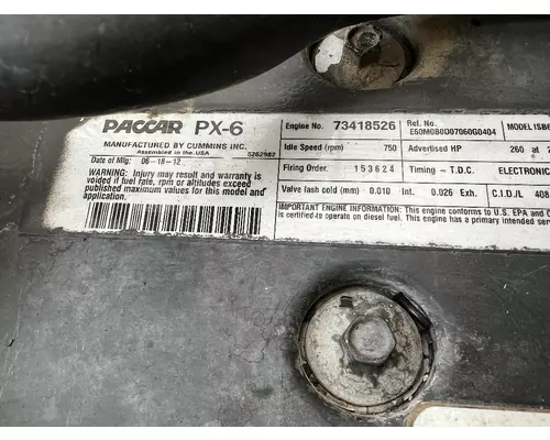 PACCAR PX-6 Engine Assembly