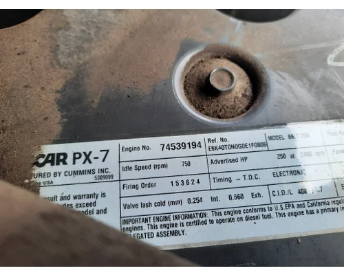 PACCAR PX-7 (ISB 6.7 POST 2010) ENGINE ASSEMBLY