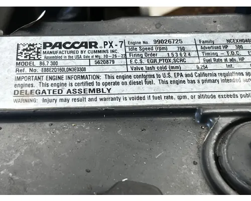 PACCAR PX-7 Engine Assembly