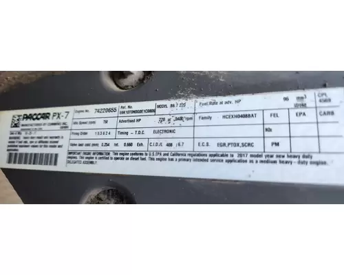 PACCAR PX-7 Engine Assembly