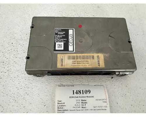 PACCAR Q21-1076-1-100 ECM (Cab Control Module)