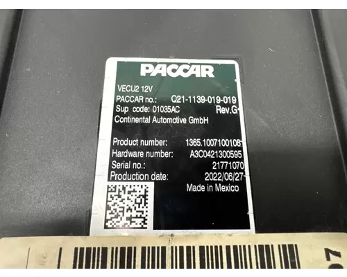 PACCAR Q21-1139-019-019 ECM (Cab Control Module)
