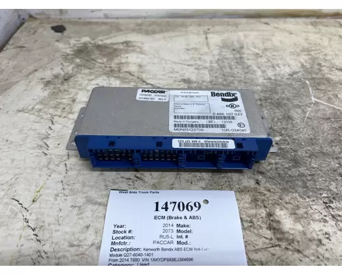 PACCAR Q27-6040-1401 ECM (Brake & ABS)