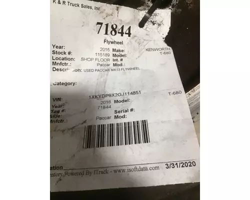 PACCAR T680 Flywheel