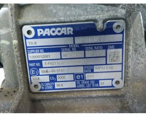 PACCAR TX-8 TRANSMISSION ASSEMBLY