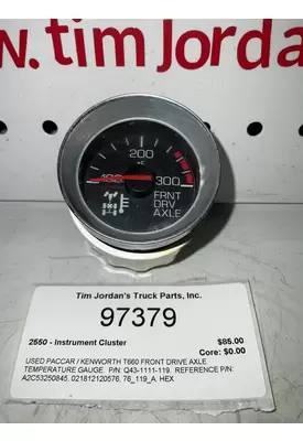 PACCAR  Instrument Cluster