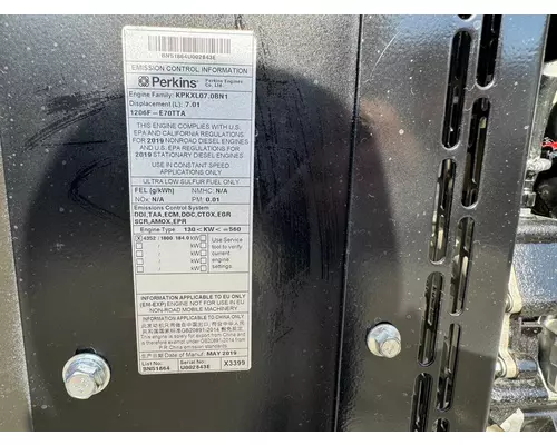 PERKINS 1206F-E70TTA Engine Assembly