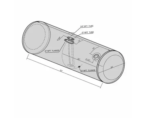 PETERBILT 105-114 GALLON FUEL TANK