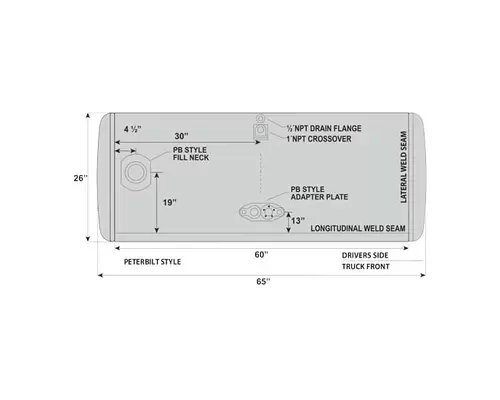 PETERBILT 135-144 GALLON FUEL TANK