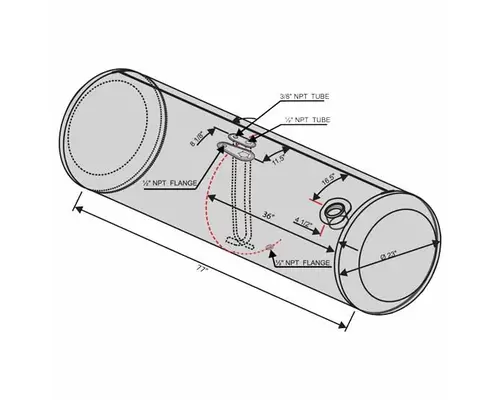 PETERBILT 135-144 GALLON FUEL TANK