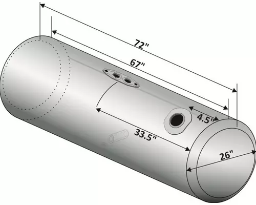 PETERBILT 145-154 GALLON FUEL TANK