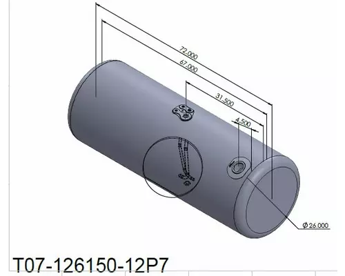 PETERBILT 145-154 GALLON FUEL TANK