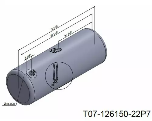 PETERBILT 145-154 GALLON FUEL TANK