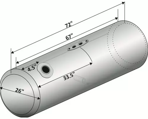 PETERBILT 145-154 GALLON FUEL TANK