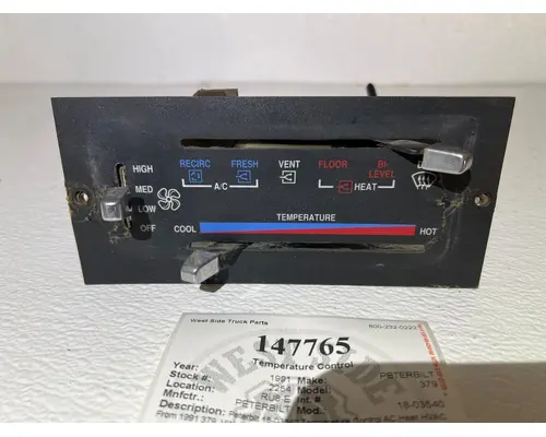 PETERBILT 18-03545 Temperature Control
