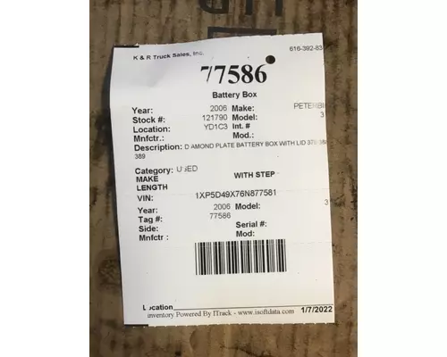 PETERBILT 220 Battery Box
