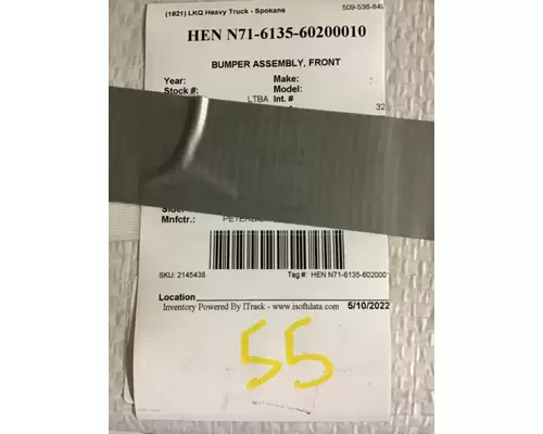PETERBILT 320 1987-2018 BUMPER ASSEMBLY, FRONT