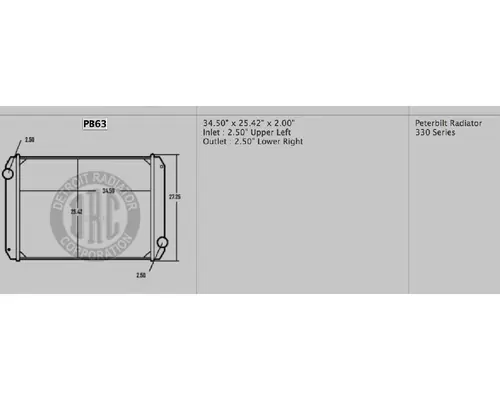 PETERBILT 330 Radiator